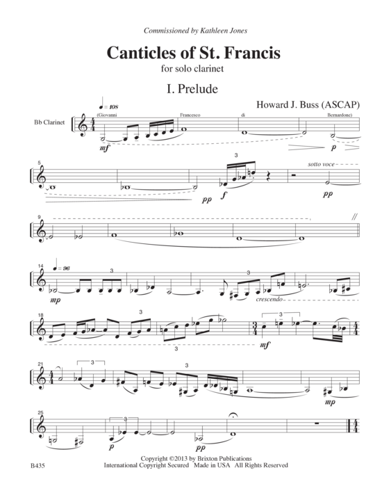 Product picture to: Canticles of Saint Francis Howard J. Buss