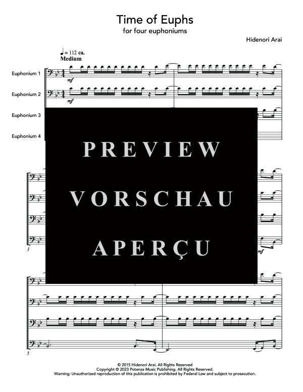 Product gallery: Page 5 of 11 Time for Euphs, , (Euphonium Quartet EEEE)