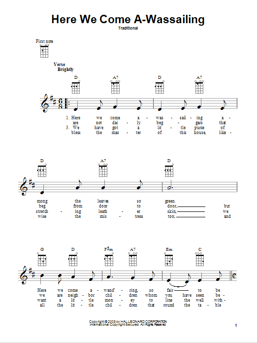 Product gallery: Page 1 of 1 Here We Come A-Wassailing, Traditional