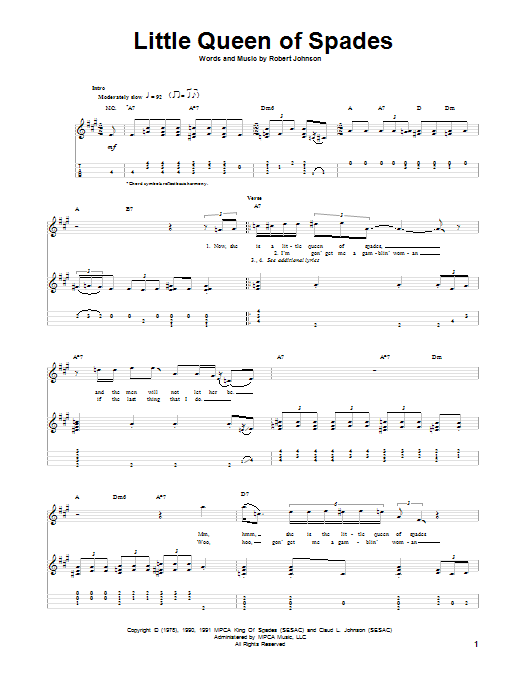 Product gallery: Page 1 of 1 Little Queen Of Spades, Robert Johnson