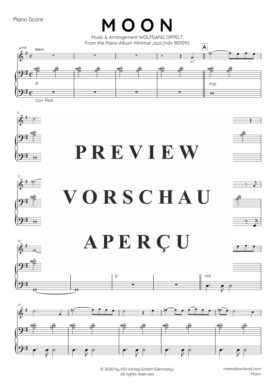 Produktgalerie: Seite 10 von 11 Moon, , Sopran Blockflöte und Klavier - E-Bass und Drum Set optional