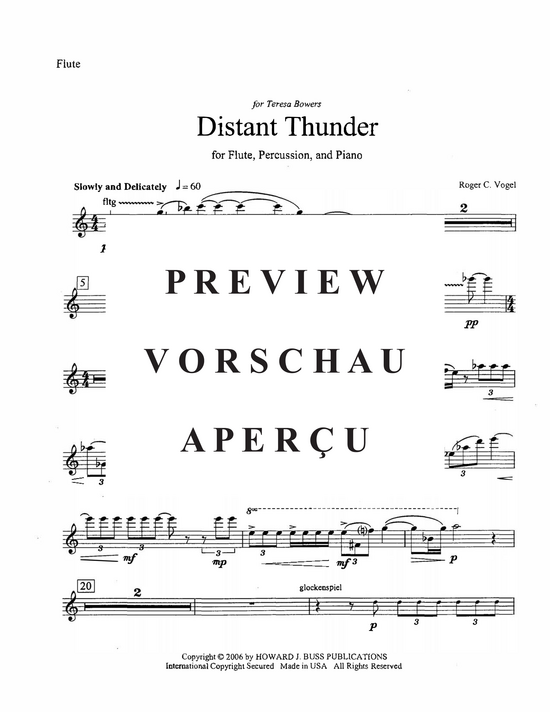 Product gallery: Page 13 of 17 Distant Thunder , , (flute, 1 percussion and piano)