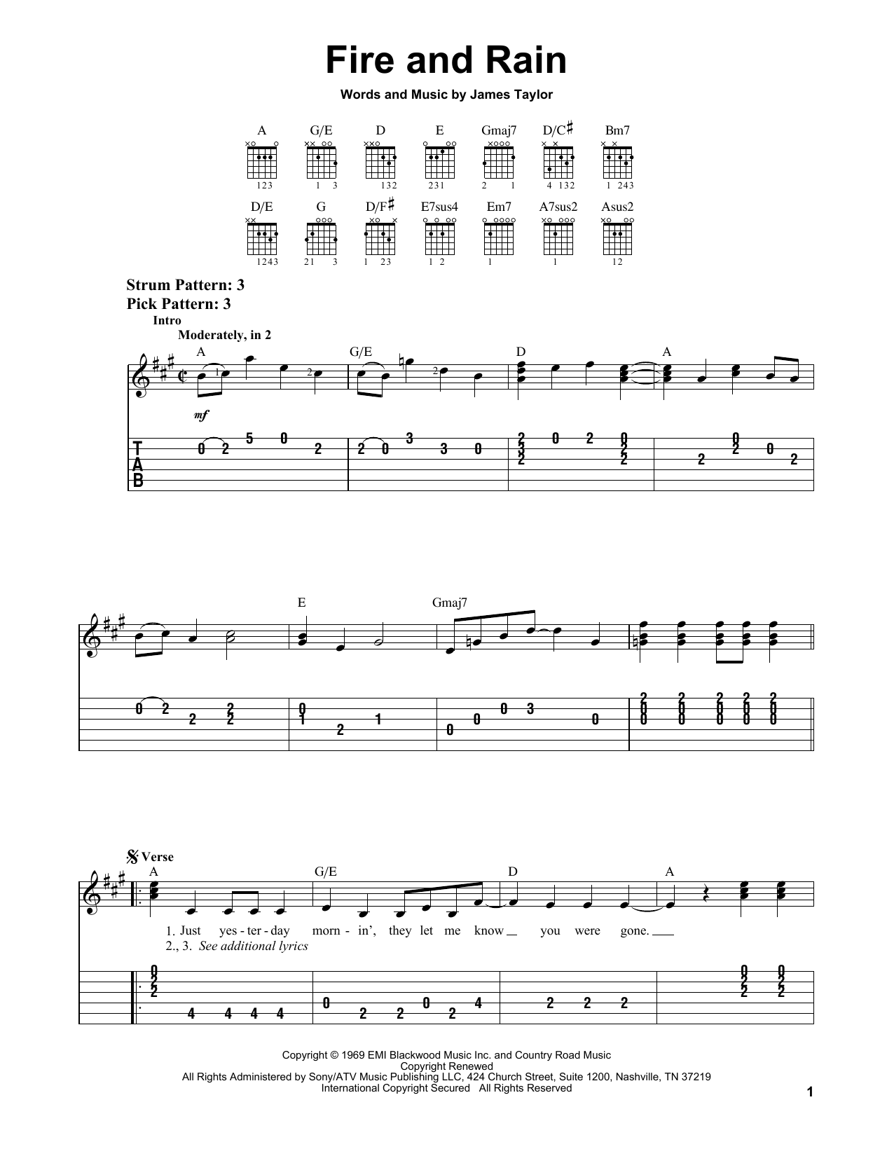 Product gallery: Page 1 of 1 Fire And Rain, James Taylor