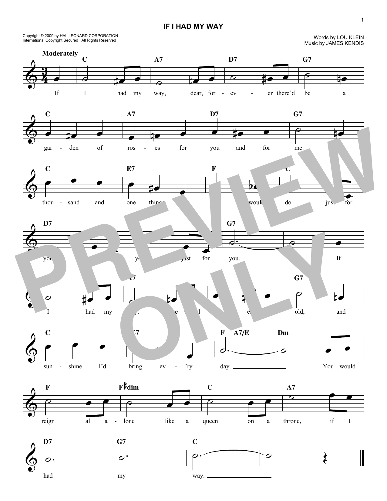 Product gallery: Page 1 of 1 If I Had My Way, 