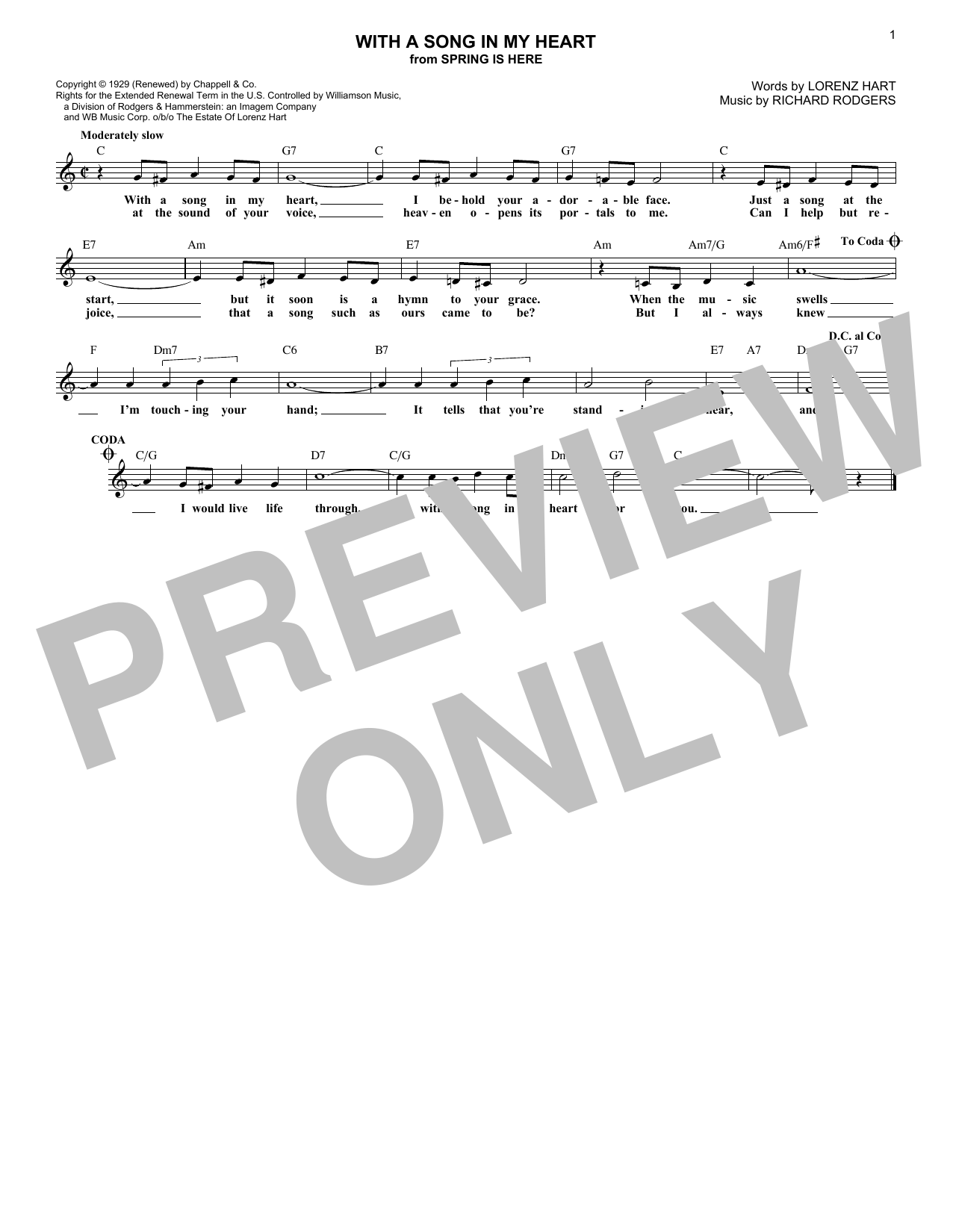 Produktbild zu: With A Song In My Heart