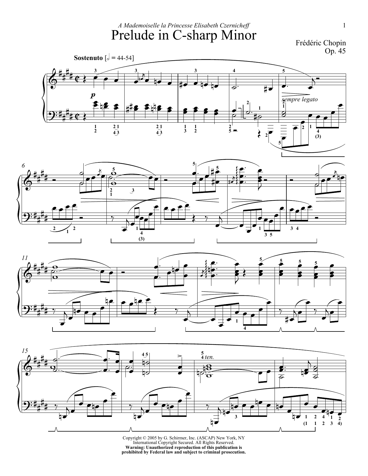 Product gallery: Page 1 of 1 Prelude, Op. 45, Frédéric Chopin