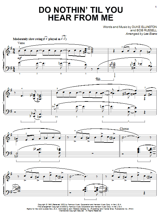 Product gallery: Page 1 of 1 Do Nothin' Till You Hear From Me, Duke Ellington
