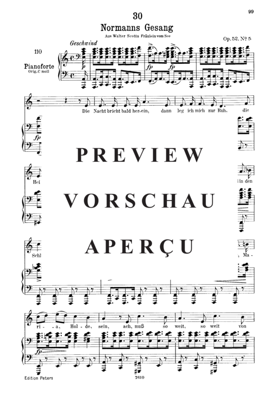 Product gallery: Page 2 of 8 Normanns Gesang D.846, , Low Voice and Piano