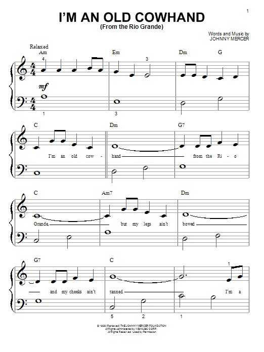Produktbild zu: I'm An Old Cowhand (From The Rio Grande)