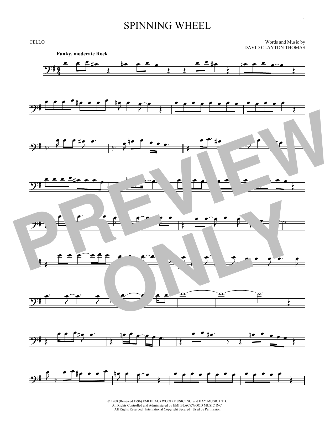 Produktgalerie: Seite 1 von 1 Spinning Wheel, Blood, Sweat & Tears, Violoncello