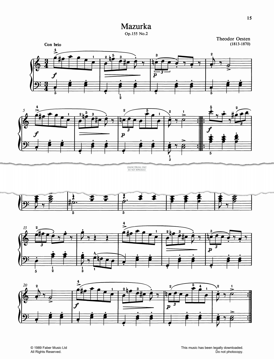 Product gallery: Page 1 of 1 Mazurka Op.155, No.2, Theodor Oesten