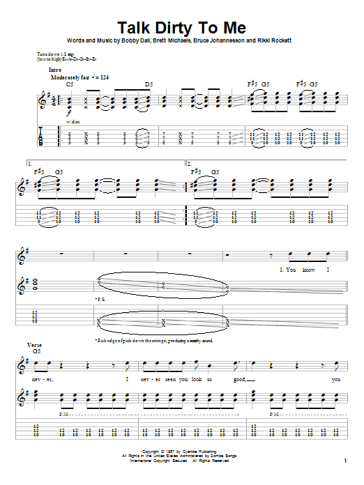 Produktgalerie: Seite 1 von 1 Talk Dirty To Me, Poison, Gitarre