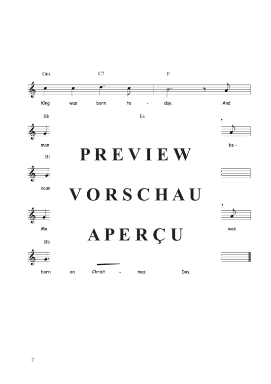 Produktgalerie: Seite 3 von 3 Mary´s Boy Child (C - Dur) , ,  (Trompete in B Solo + Akkorde)