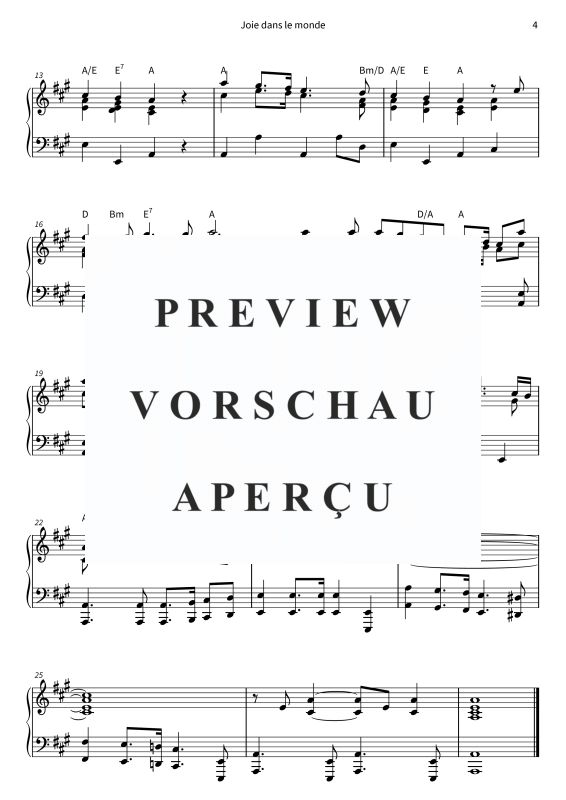 Produktgalerie: Seite 6 von 6 Joie dans le monde - Un hymne de Noël triomphal en la majeur, , Klavier Solo