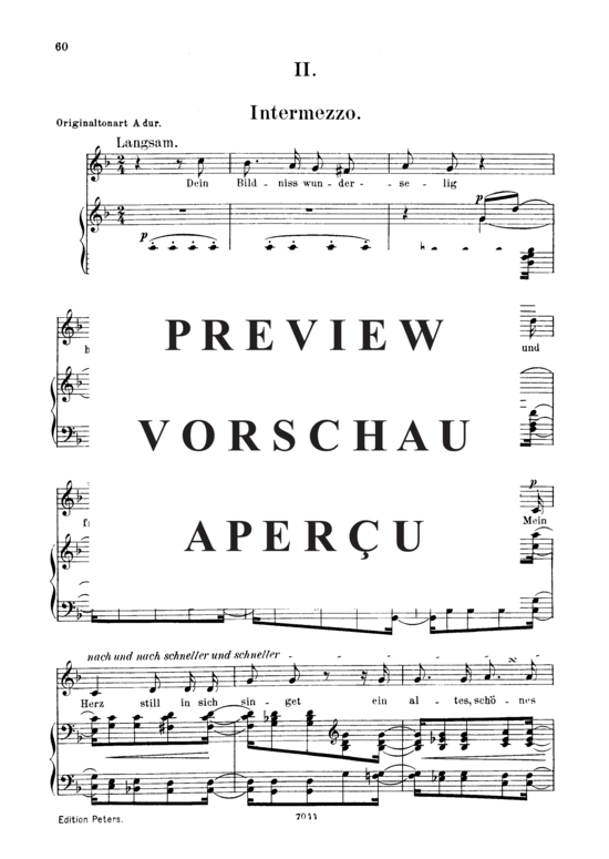 Product gallery: Page 2 of 3 intermezzo Op.39 No.2, , Low Voice and Piano