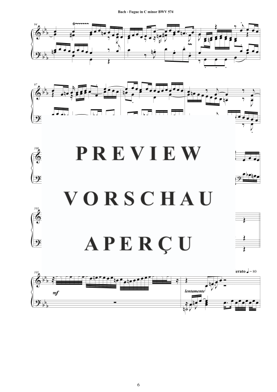 Product gallery: Page 7 of 9 Fuge in C-Moll BWV 574, , Solo Piano