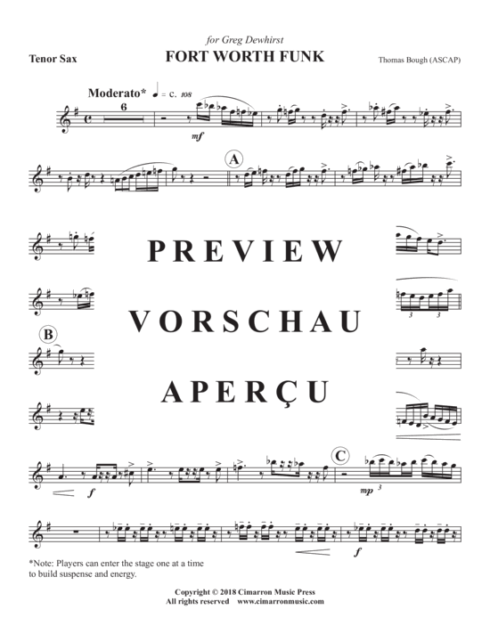 Product gallery: Page 16 of 19 Fort Worth Funk , , (Saxophone Quartet SATB)
