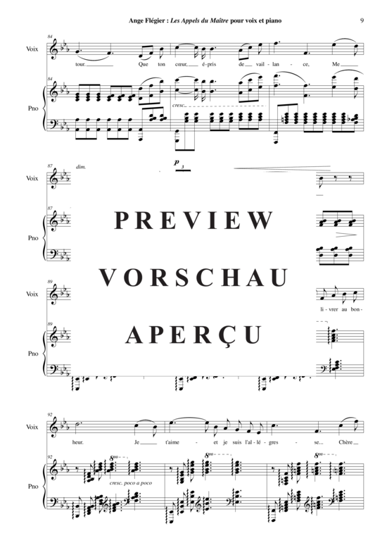 Product gallery: Page 10 of 11 Les Appels du Maître , , (voice high + piano)