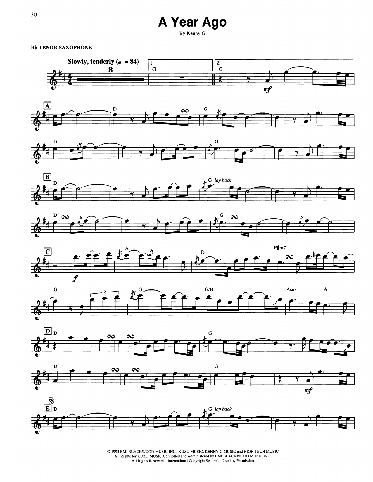 Product gallery: Page 1 of 1 A Year Ago, Kenny G