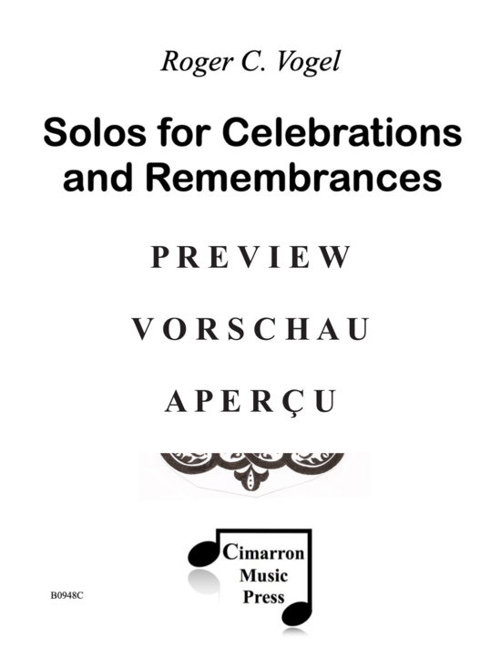 Product gallery: Page 2 of 21 Solos for Celebrations and Remembrances , , (Klarinette Solo)