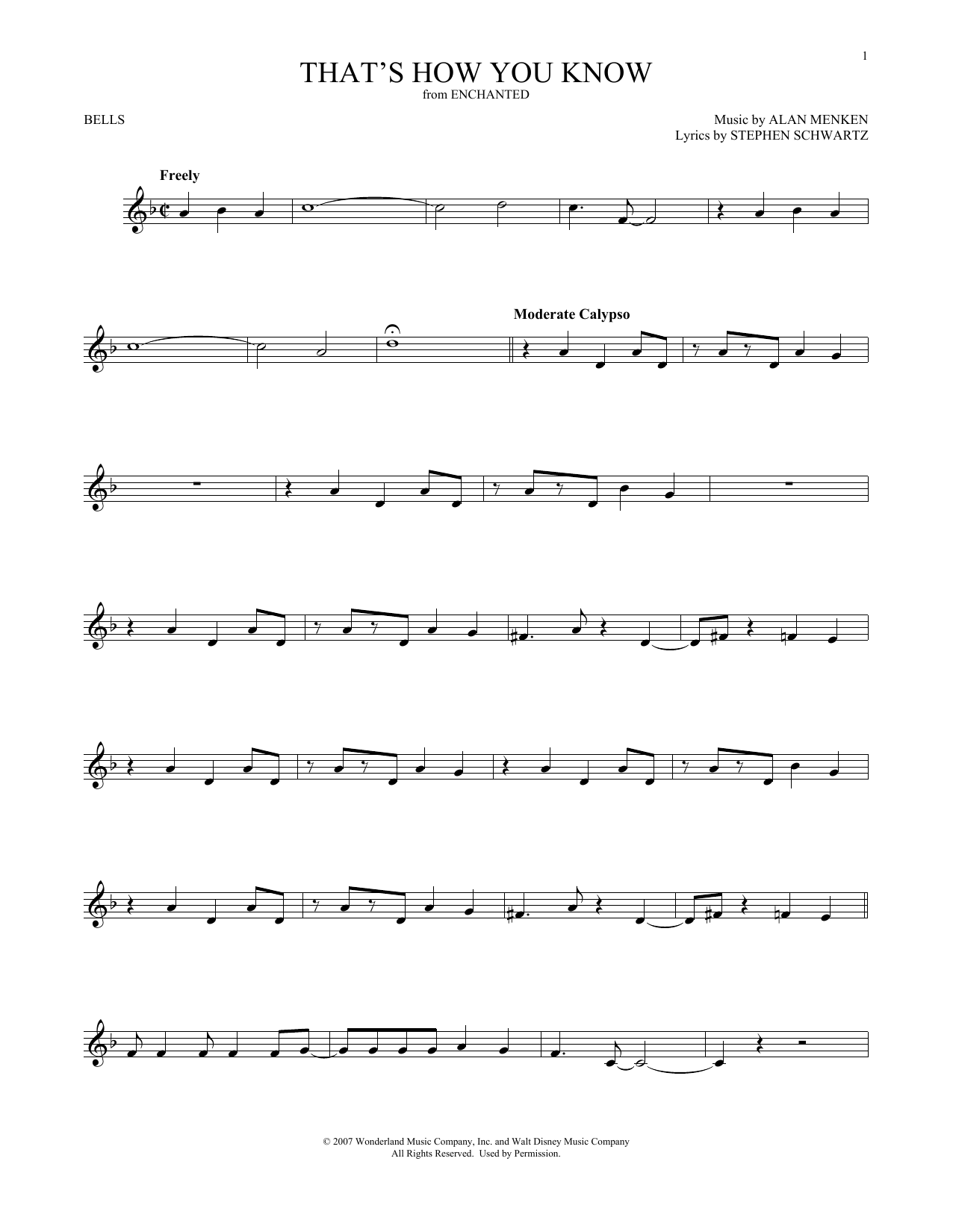 Produktgalerie: Seite 1 von 1 That's How You Know (from Enchanted), Amy Adams, Percussion