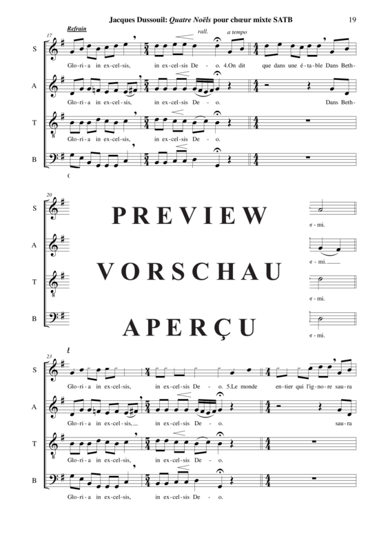 Product gallery: Page 20 of 21 Quatre Noëls , , (mixed choir SATB)