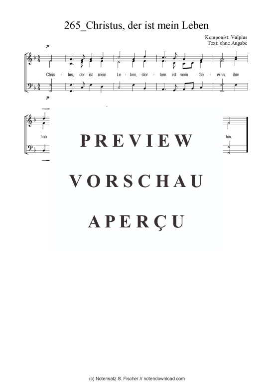 Product picture to: Christus, der ist mein Leben Vulpius