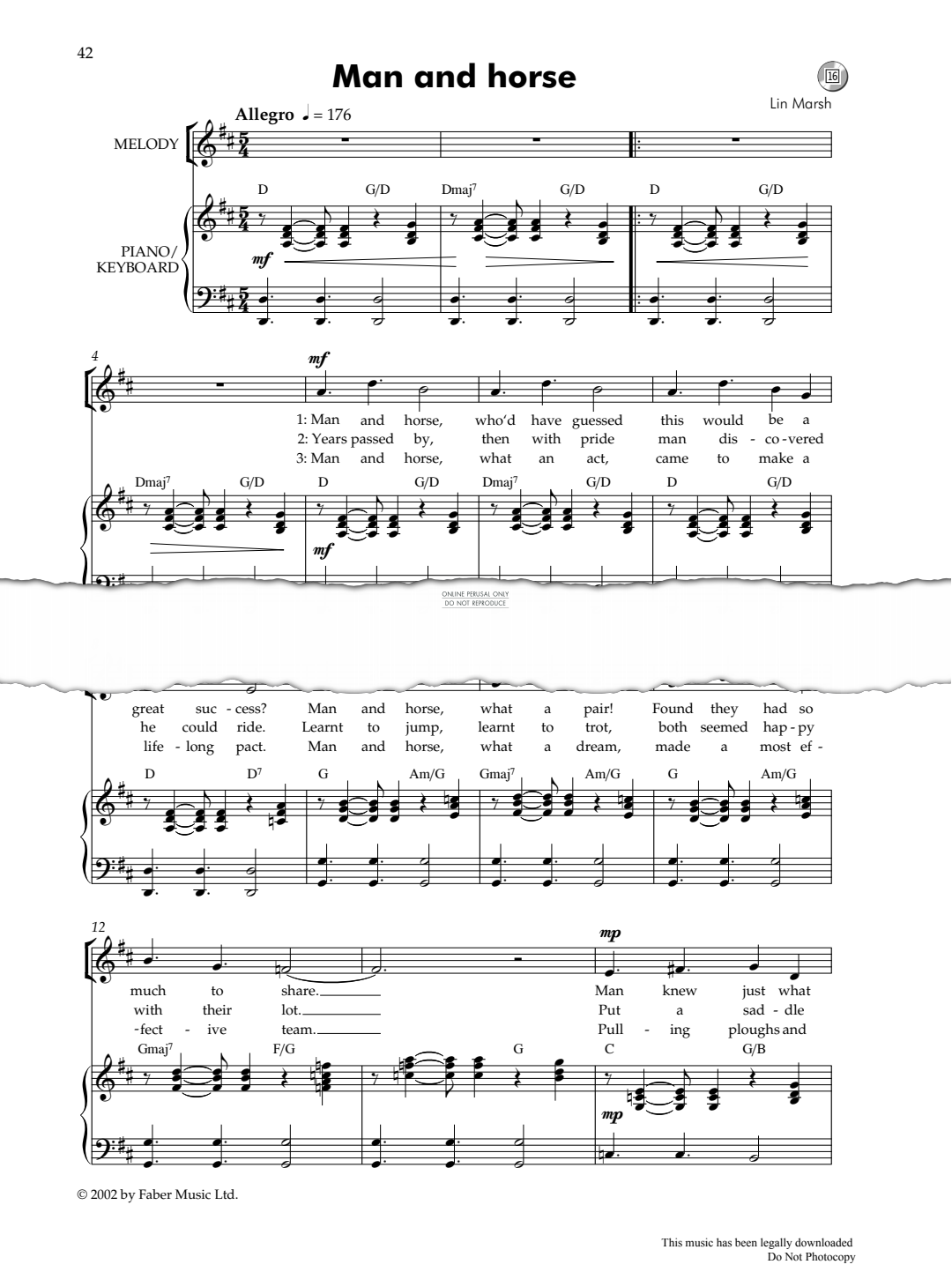 Product picture to: Man And Horse (from Junior Songscape)