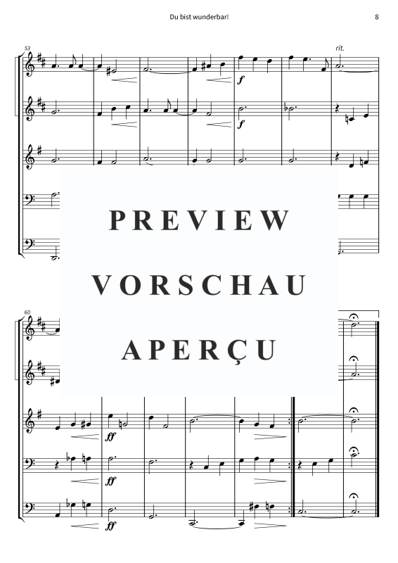 Produktgalerie: Seite 10 von 11 Du bist wunderbar! - Zärtliche Liebeserklärung, , Blechbläser Quintett