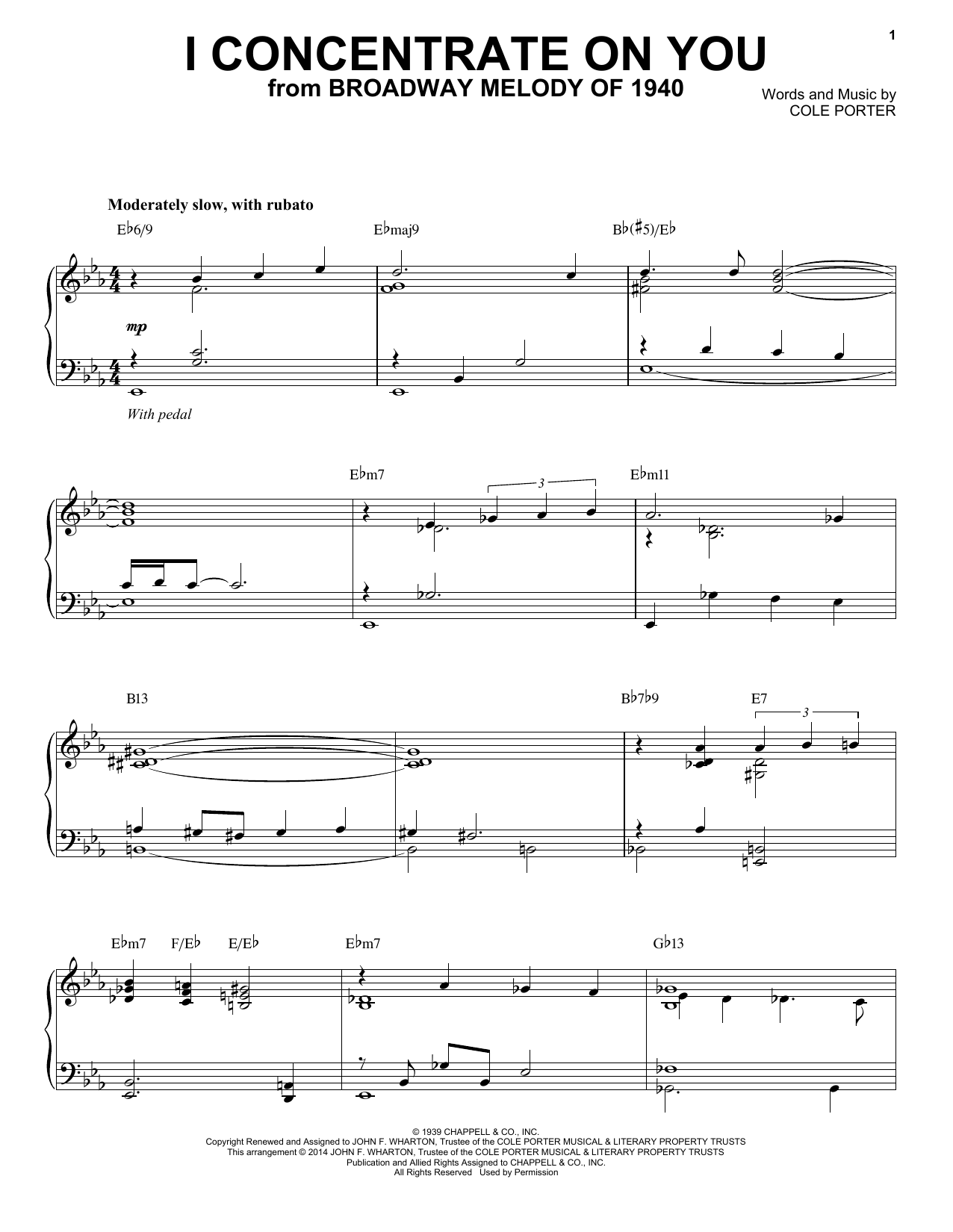 Product picture to: I Concentrate On You [Jazz version] (arr. Brent Edstrom)