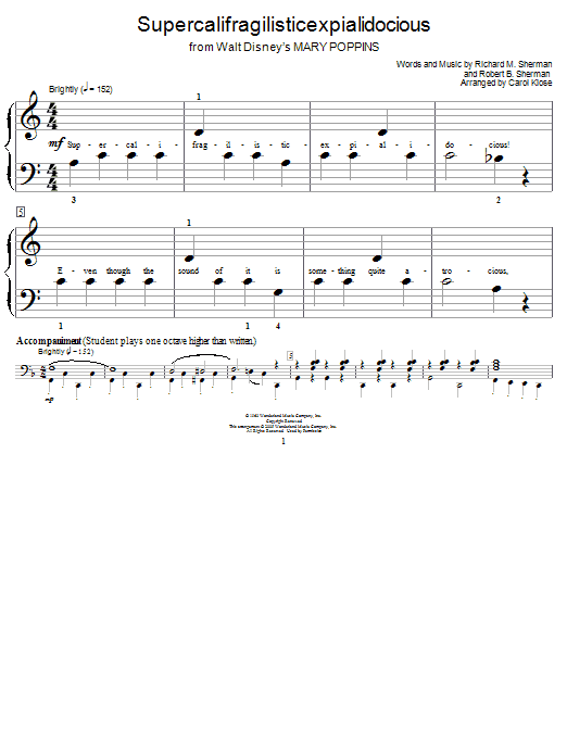 Product picture to: Supercalifragilisticexpialidocious (from Mary Poppins)