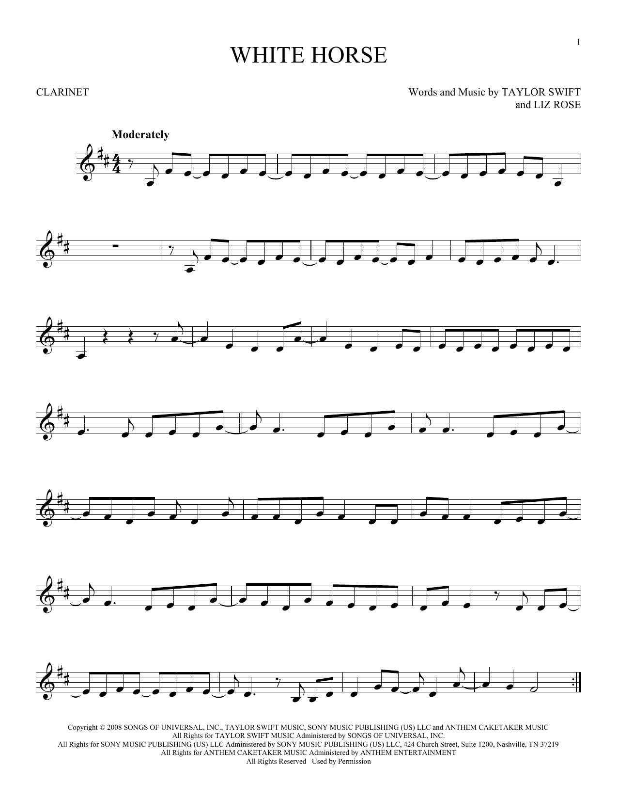 Product gallery: Page 1 of 1 White Horse, Taylor Swift