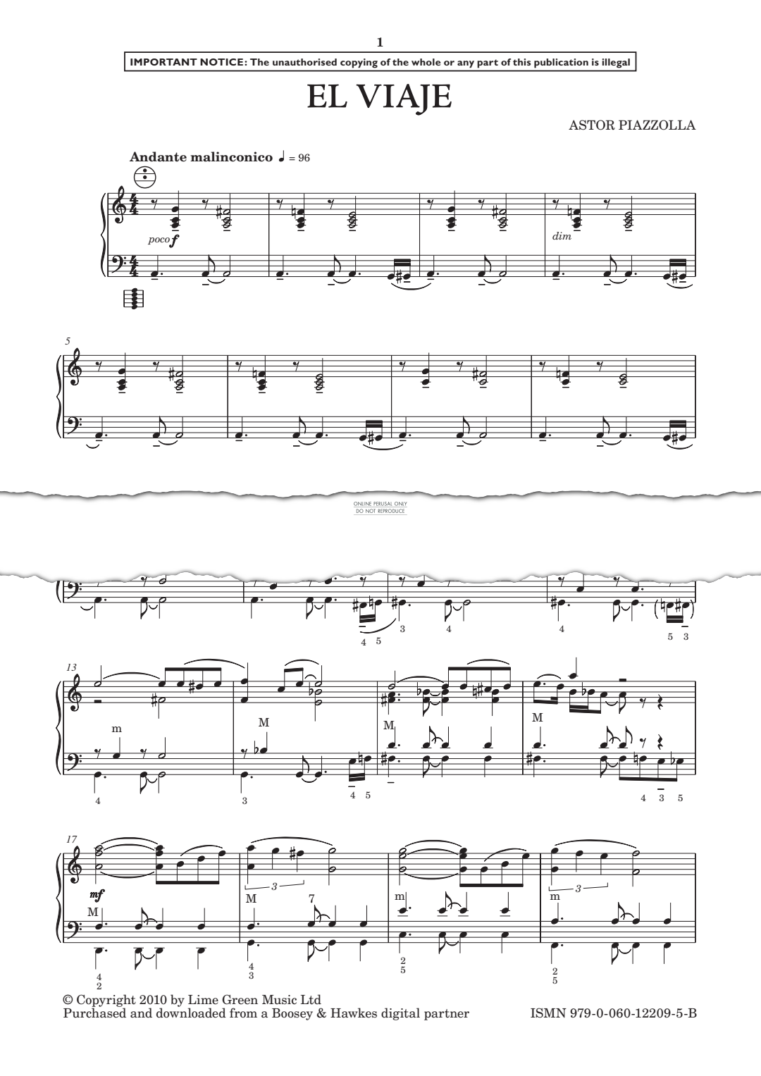 Produktgalerie: Seite 1 von 1 El Viaje, Astor Piazzolla, Akkordeon