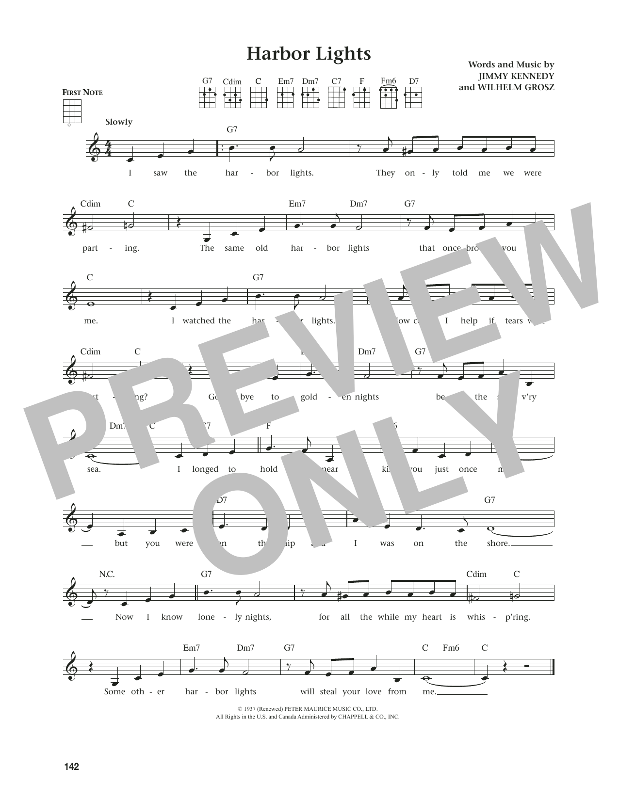 Produktgalerie: Seite 1 von 1 Harbor Lights (from The Daily Ukulele) (arr. Jim Beloff), Willie Nelson, Ukulele