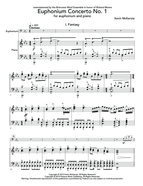 Product gallery: Page 1 of 11 Euphonium Concerto No. 1, , (euphonium and piano)
