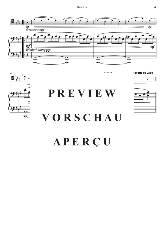 Product gallery: Page 7 of 9 Gavotte - Nr. 2 aus Vier Stücke op. 24 , , (Cello + Klavier)