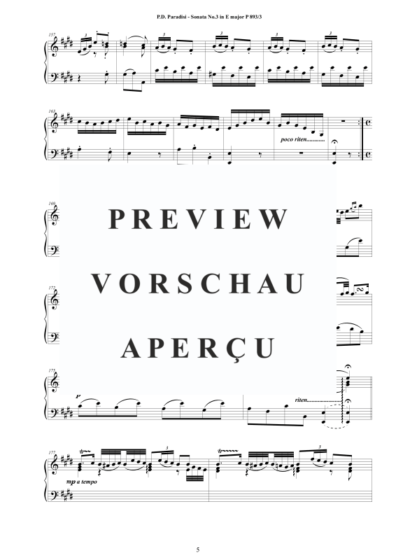 Produktgalerie: Seite 6 von 8 Sonate Nr. 3 in E-Dur, , Klavier Solo
