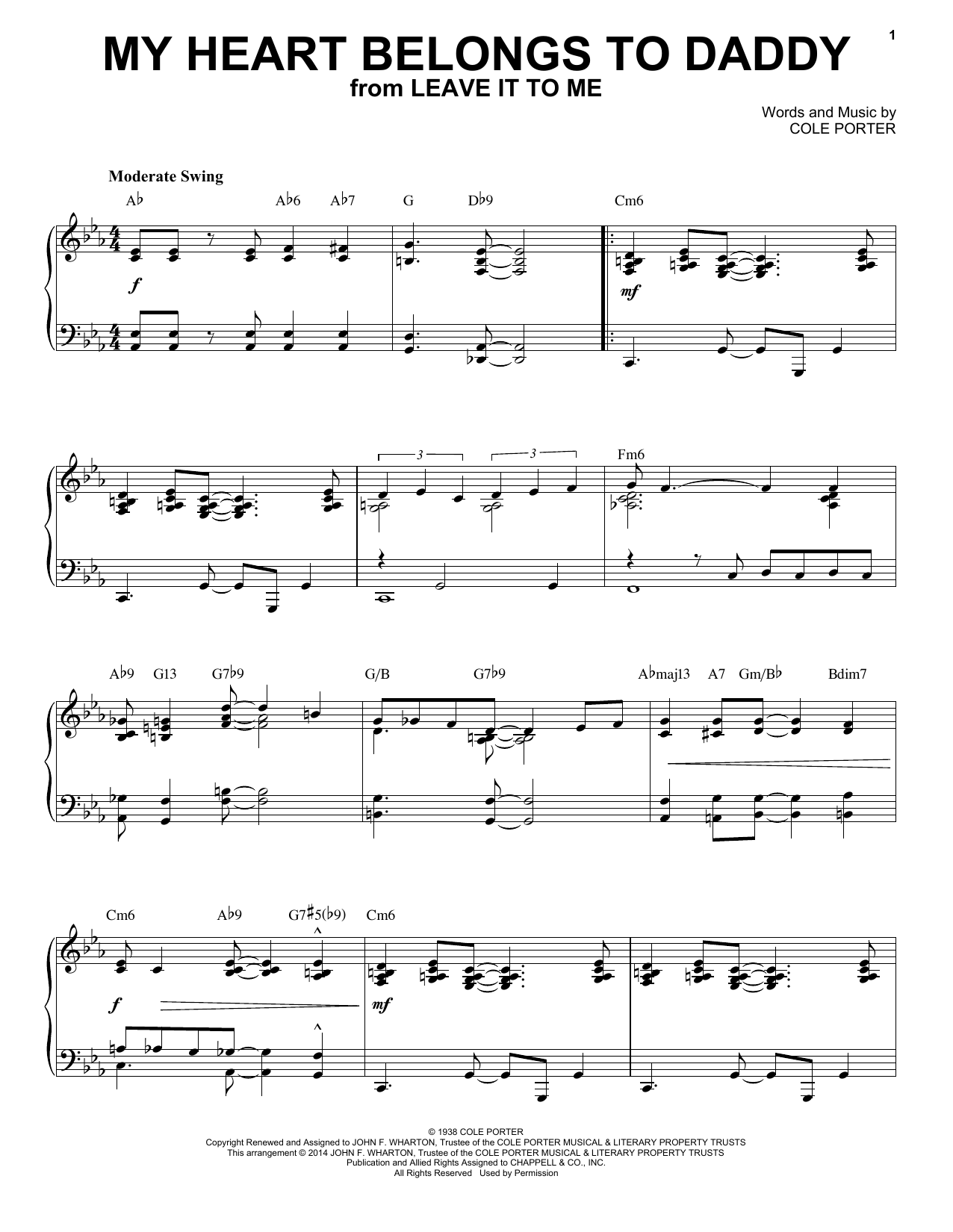Produktbild zu: My Heart Belongs To Daddy [Jazz version] (arr. Brent Edstrom)