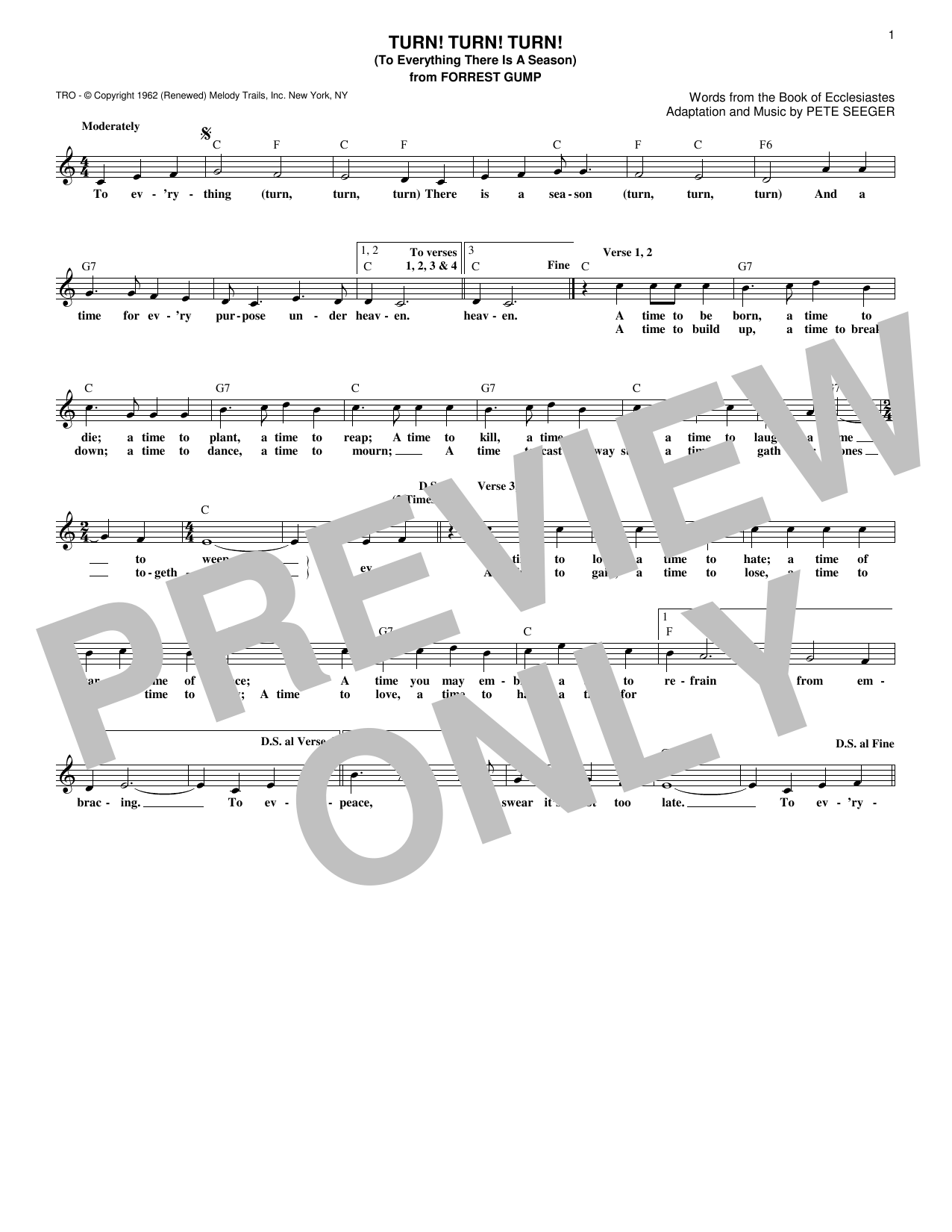 Produktgalerie: Seite 1 von 1 Turn! Turn! Turn! (To Everything There Is A Season), The Byrds
