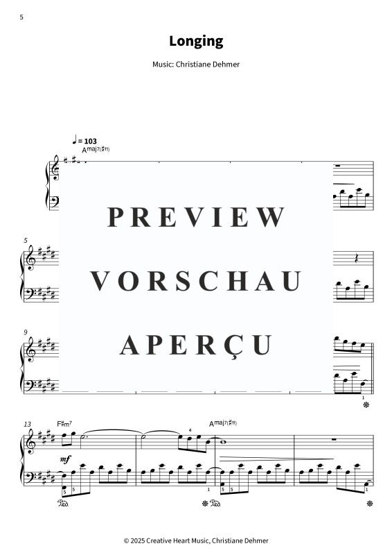 Produktgalerie: Seite 7 von 11 Longing, , Klavier Solo