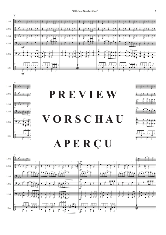 Produktgalerie: Seite 4 von 21 Off-Beat Number One , , (Quintett, variable Besetzung)