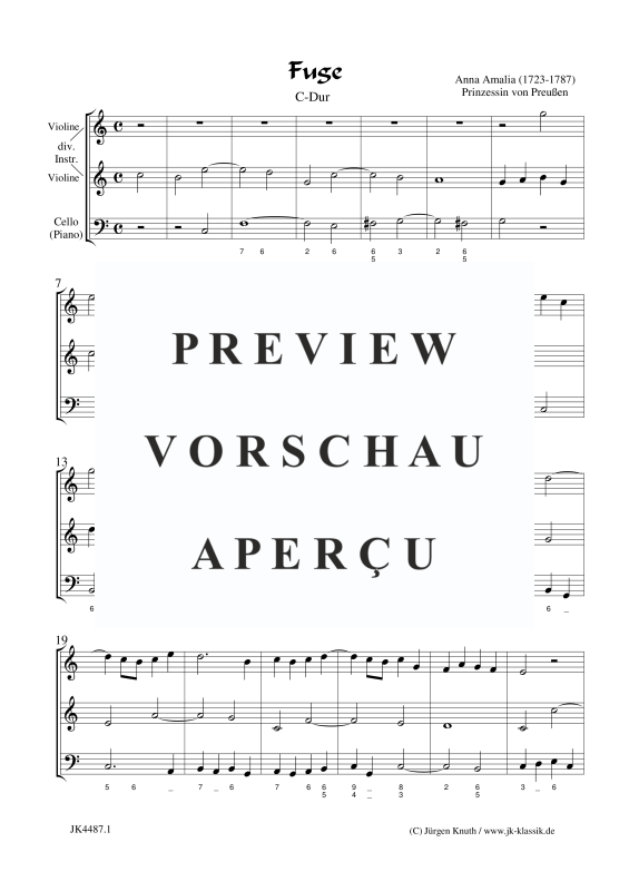 Produktgalerie: Seite 2 von 3 Fuge, , Gemischtes Ensemble 2 Violinen, Violoncello und BC