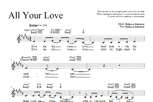 Product gallery: Page 1 of 1 All Your Love, Rebecca Schwartz