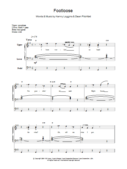 Produktgalerie: Seite 1 von 1 Footloose, Dean Pitchford And Kenny Loggins, Melodieinstrument