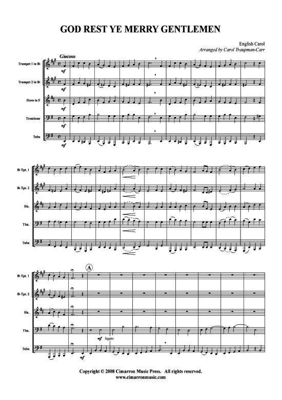 Produktbild zu: God Rest Ye Merry Gentlemen englisches Volkslied