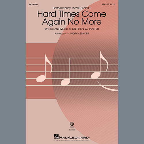 Produktbild zu: Hard Times Come Again No More (arr. Audrey Snyder)