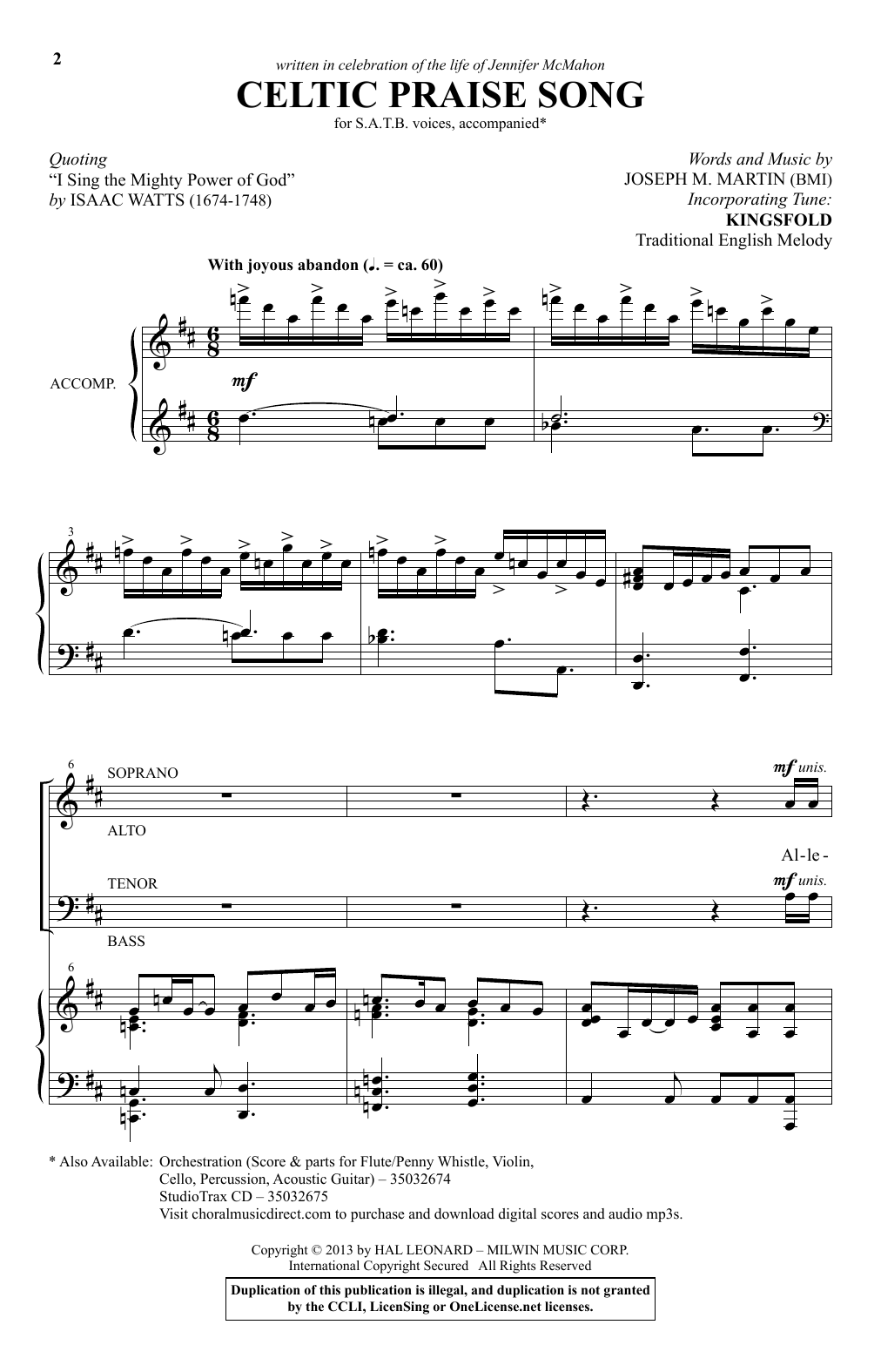 Product picture to: Celtic Praise Song