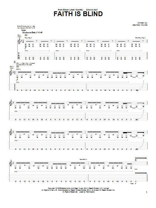 Produktgalerie: Seite 1 von 1 Faith Is Blind, Black Label Society, Gitarre