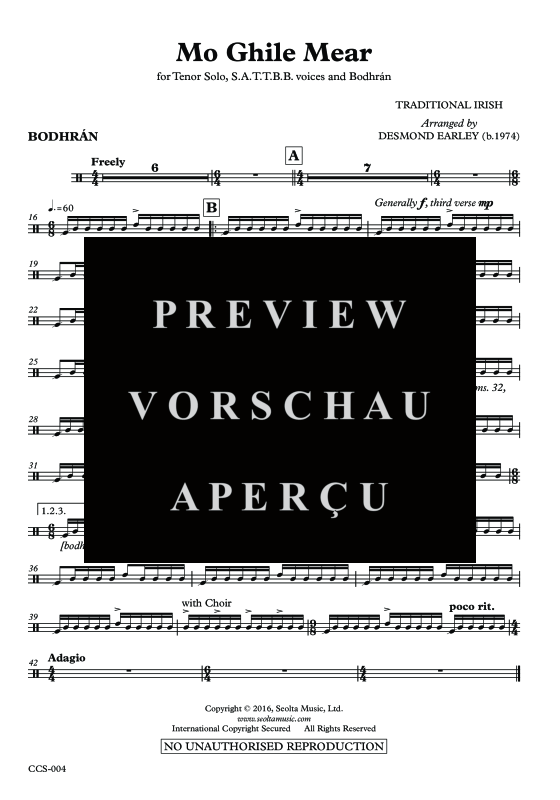 Produktgalerie: Seite 10 von 11 Mo Ghile Mear, , Tenor Solo, Gemischter Chor und Klavier