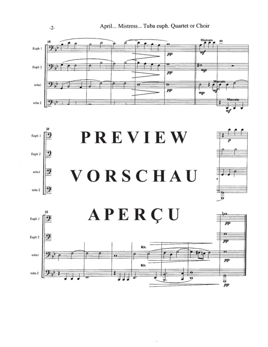 Produktgalerie: Seite 4 von 16 Two Morley Madrigals , , (Tuba Quartett/Quintett EETT + EETTT)